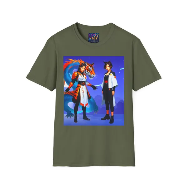 Fantasy_Adventure_Colorful_Tee_Anime_Cosplay_T_Shirt_Military_Green